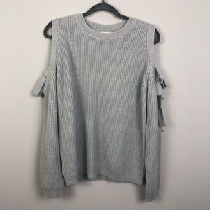 Azz | Boutique Gray Cold Shoulder Sweater NWT
